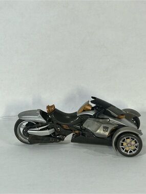 Hasbro Silver and Black 3-Wheel Motorcycle Toy